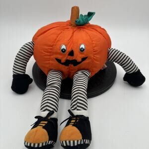 Vintage Jack O Lantern Pumpkin Stuffed Plush Halloween Parachute Nylon